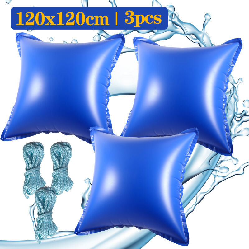 Einfeben - Oreillers gonflables de housse de piscine hors sol 122 x 122 x 60 cm, Coussin d'air pour piscine, Coussin de piscine 3pcs