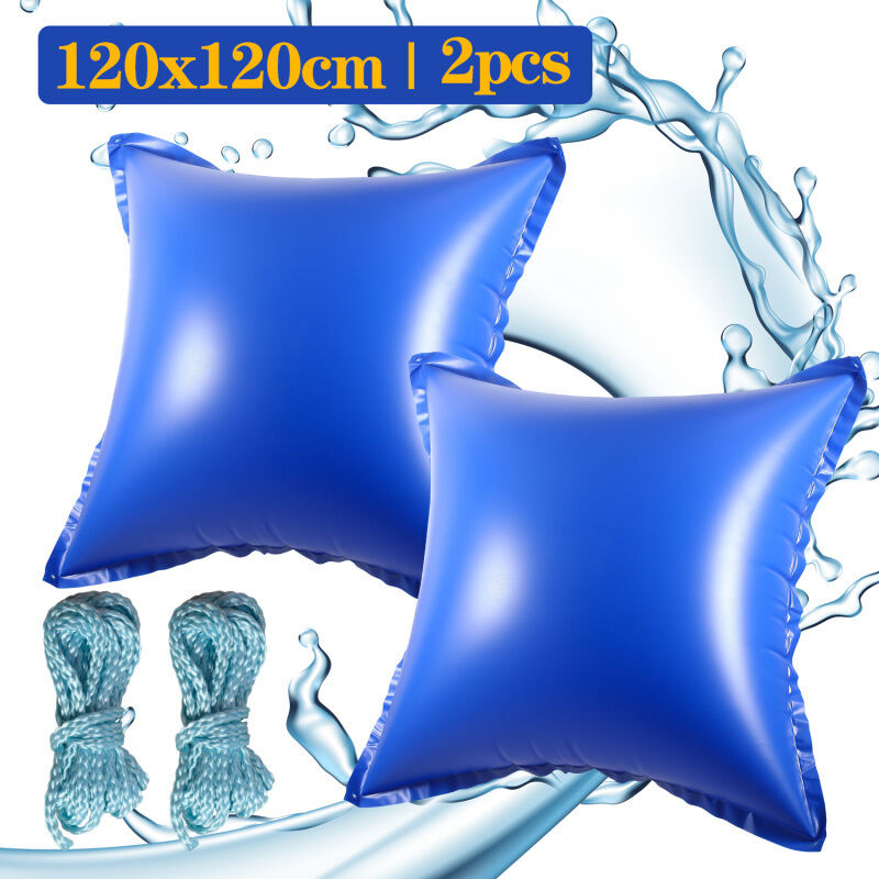 Oreillers gonflables de housse de piscine hors sol 122 x 122 x 60 cm, Coussin d'air pour piscine, Coussin de piscine 2pcs - Einfeben
