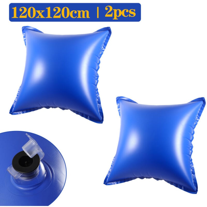 Oreillers gonflables de housse de piscine hors sol, Coussin d'hiver pour bâche de piscine hivernage 122 x 122 x 60 cm 2pcs - Einfeben