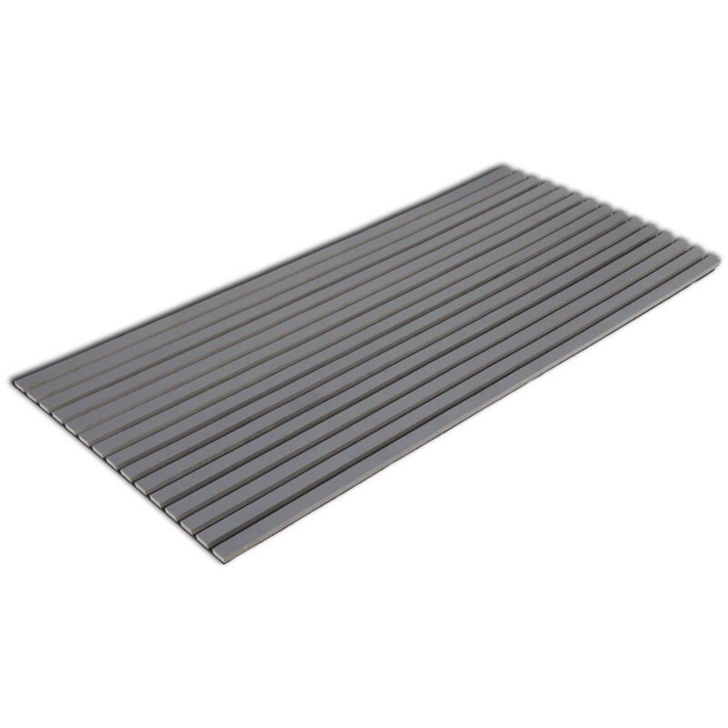 Einfeben - Panneau tasseau mdf Revêtement mural naturel Panneau mural acoustique moderne en placage bois et feutre 2x 120x60x2.1cm Gris