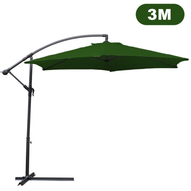 Parasol Deporté Jardin Pavillon 300 cm - Vert - Einfeben