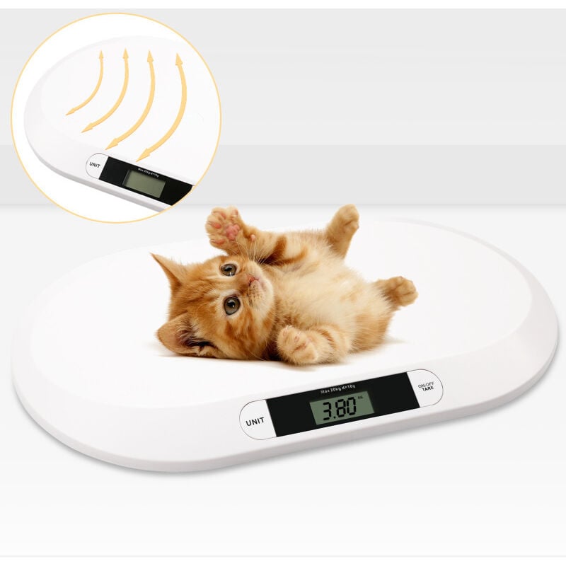 Pèse-bébé Avec affichage numérique Numérique jusqu'à 20Kg Balance Électronique pour Enfant Affichage lcd - Einfeben