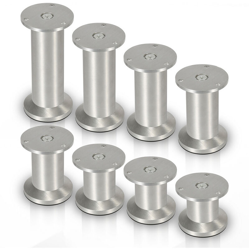Einfeben - Pied de meuble aluminium Réglable 60mm 4pcs