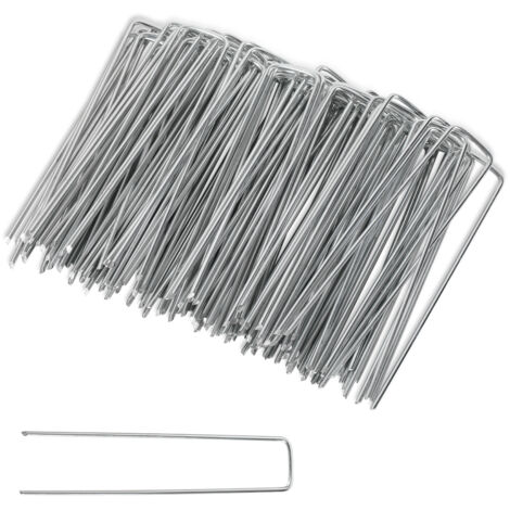 EINFEBEN Piquets de Fixation 50-1000 Pièces, Ø2,8mm en Acier Galvanisé, Ancrage au Sol de Jardin - 400x