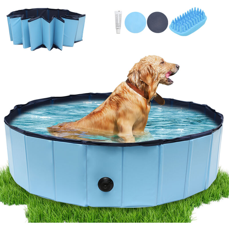 Piscine pour chiens 16030CM pvc Piscine pliante pour enfants Adhésif Piscine Planchas - Einfeben