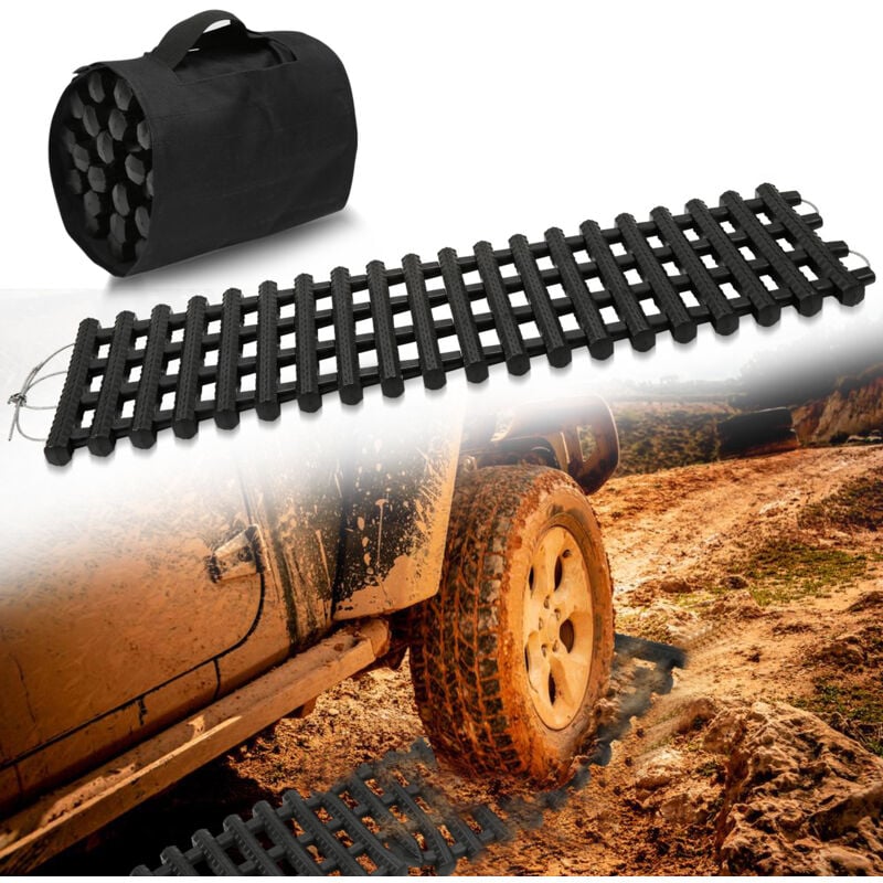 Piste de Traction 1pcs aide au démarrage 100cm Tapis antidérapants Voiture Hiver Grip Traction Boards Neige Traces de récupération - Einfeben