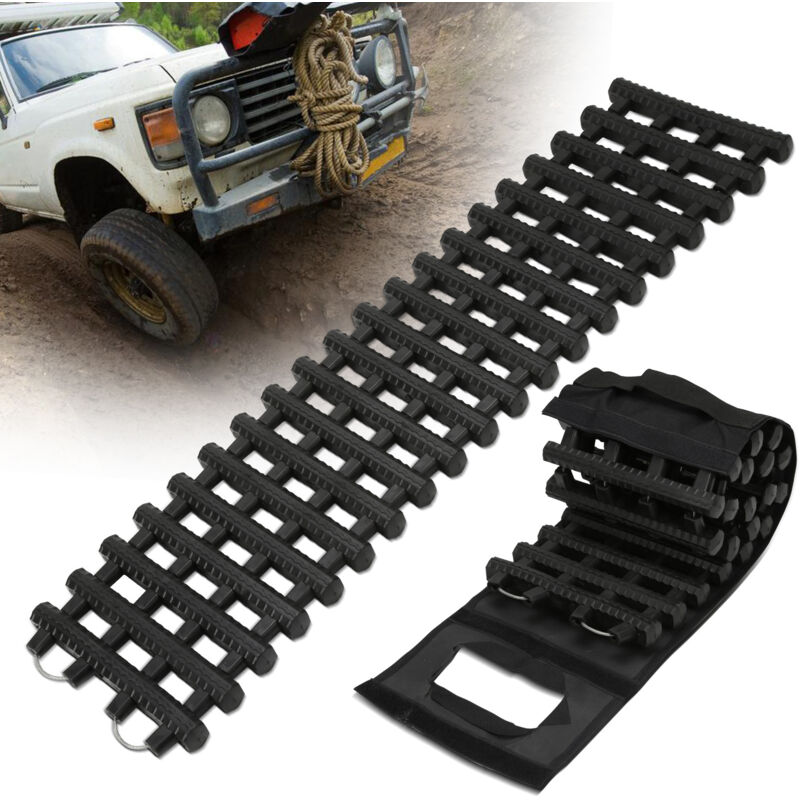 Piste de Traction 1x aide au démarrage 100cm Tapis antidérapants Voiture Hiver Grip Traction Boards Neige Traces de récupération - Einfeben