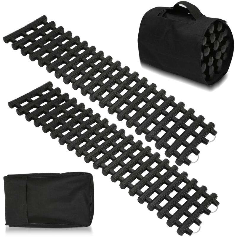 Piste de Traction 2x aide au démarrage 100cm Tapis antidérapants Voiture Hiver Grip Traction Boards Neige Traces de récupération - Einfeben