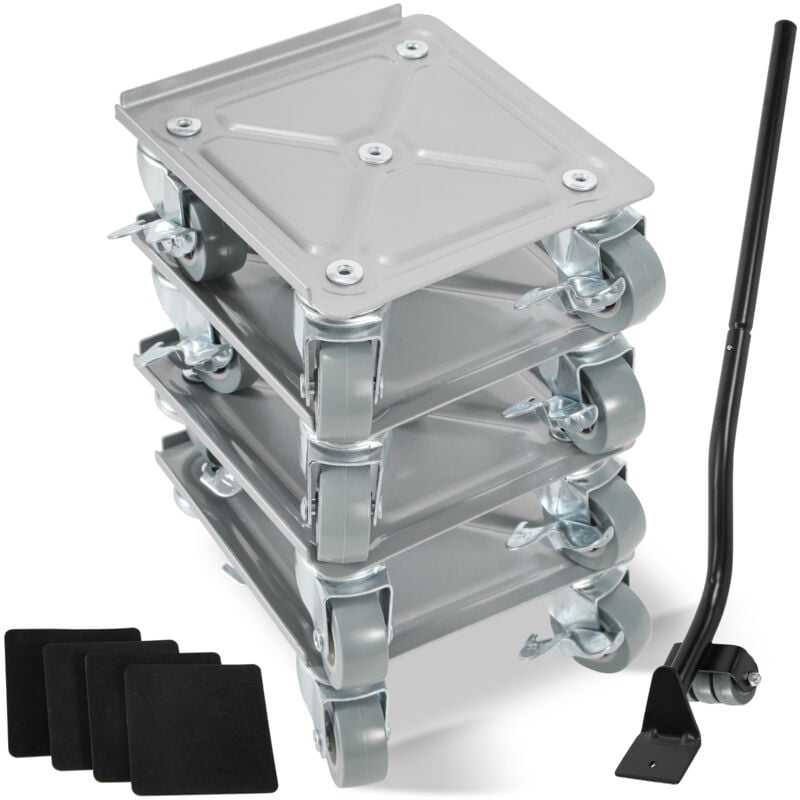 EINFEBEN plateau Roulant 4pcs Charge max 500 kg Planche à roulettes Transporteur de meubles pour tous les sols Aide au transport