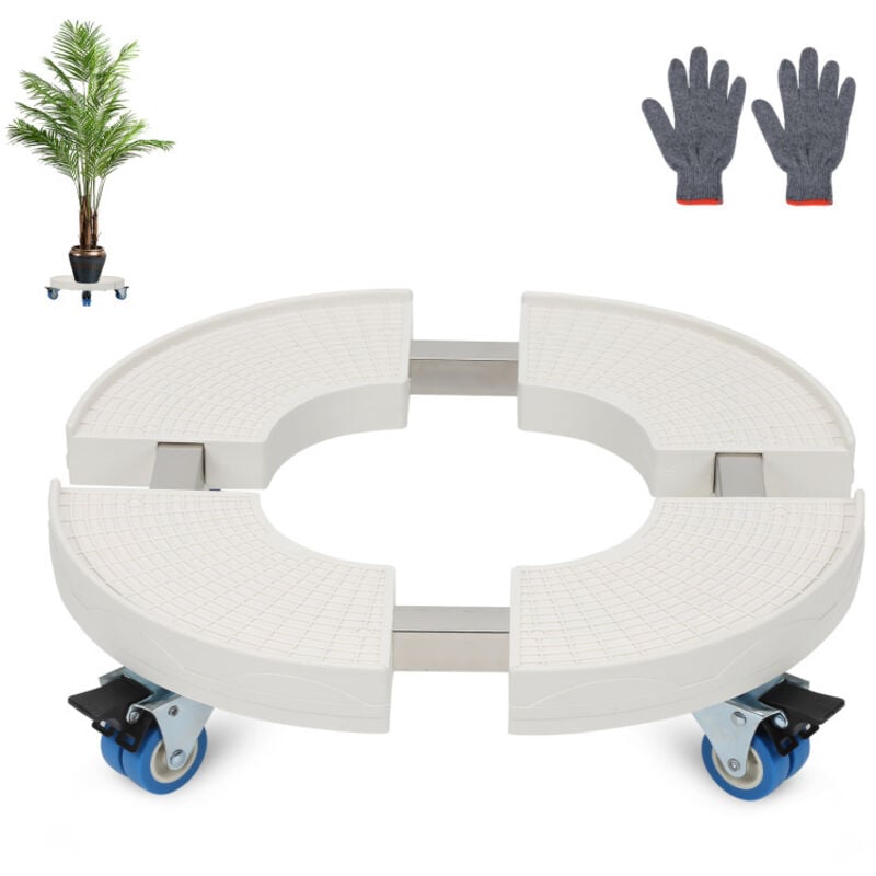 EINFEBEN Plateau roulant extérieur rouleau pour plantes et intérieur Taille Support pour pot de fleurs avec roues rotatives à 360°