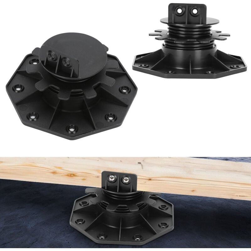 Einfeben - plot réglable de 30 à 60 mm pour terrasse bois et composite Roulements pour lames de terrasse en bois Carton de 30 plots
