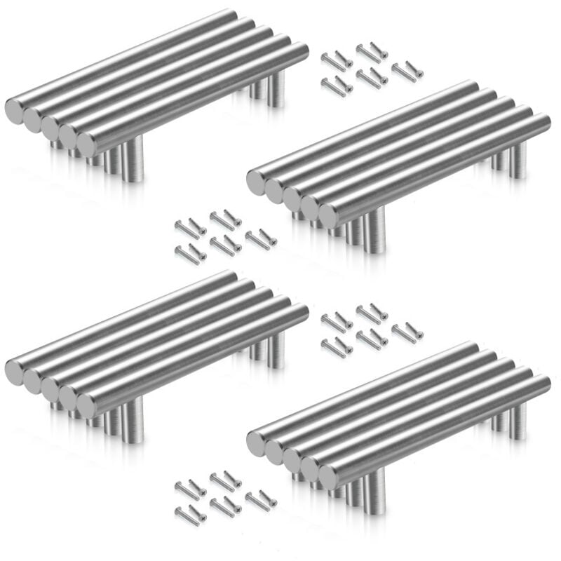 Poignées de meubles Poignée d'armoire Poignée de porte de cuisine Acier inoxydable 1569610MM 20 pièces - Einfeben