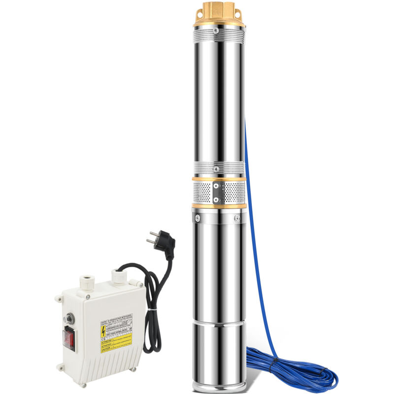 Einfeben - Pompe de puits 370W Pompe submersible à eau de puits 5 turbines et capacité de pompage d'eau propre jusqu'à 4000L/h hauteur maximale de la