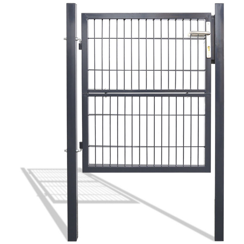 Porte de jardin galvanisé clôture porte jardin porte cour porte clôture métal treillis système porte 100x120cm