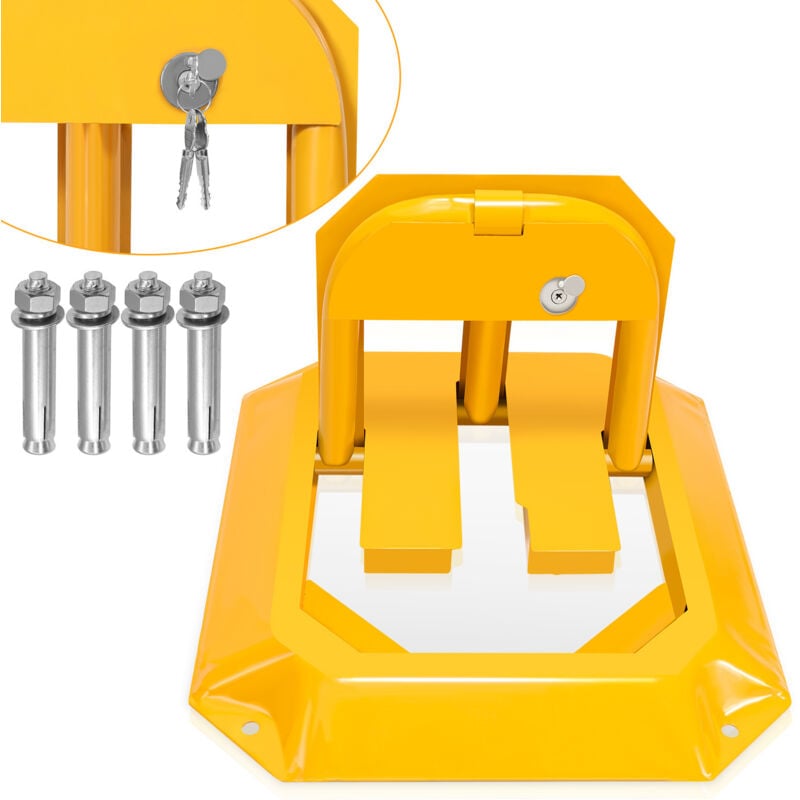 Poteau de délimitation, barrière de parking pliable universel,Poteau de délimitation de parking chaîne,y compris 1Pcs - Einfeben