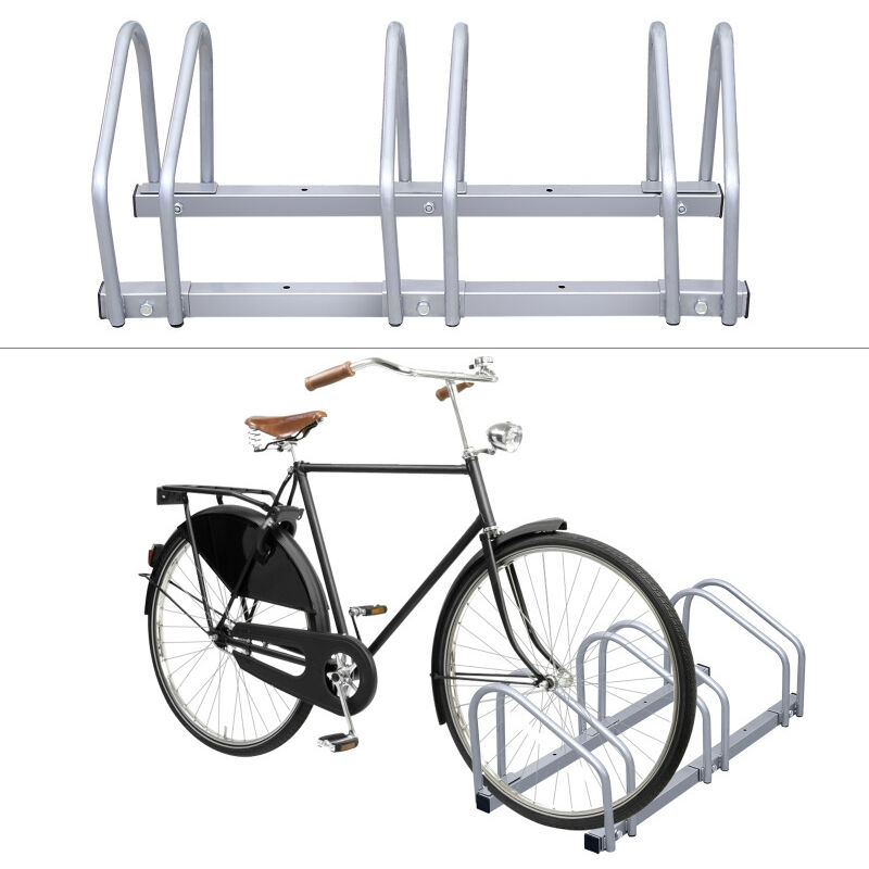 Einfeben - Râtelier Vélo pour 3 Vélos, Range Vélo au Sol ou Mural,en Suspension 70.5x32x26cm