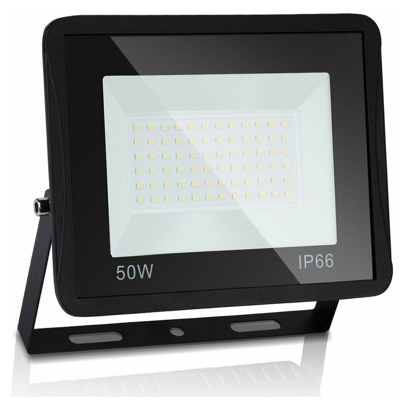 Projecteurs led à l'extérieur Spot éclairage de sécurité extérieurs étanches IP66 pour jardin garage 50W Blanc Chaud - Noir - Swanew