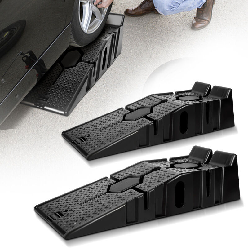 Rampe de chargement Jeu de 2 Rampe d'accès Plastique Lourdes Charges 3T Rampe de bordure Rampe de Levage - Einfeben