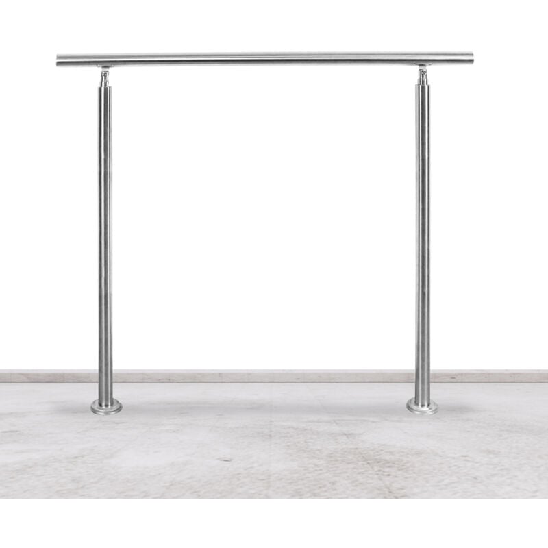 Einfeben - Rampe d'escalier en acier inoxydable pour escaliers Garde-corps Mains Courantes intérieur et extérieur 100 cm 0 crossbars