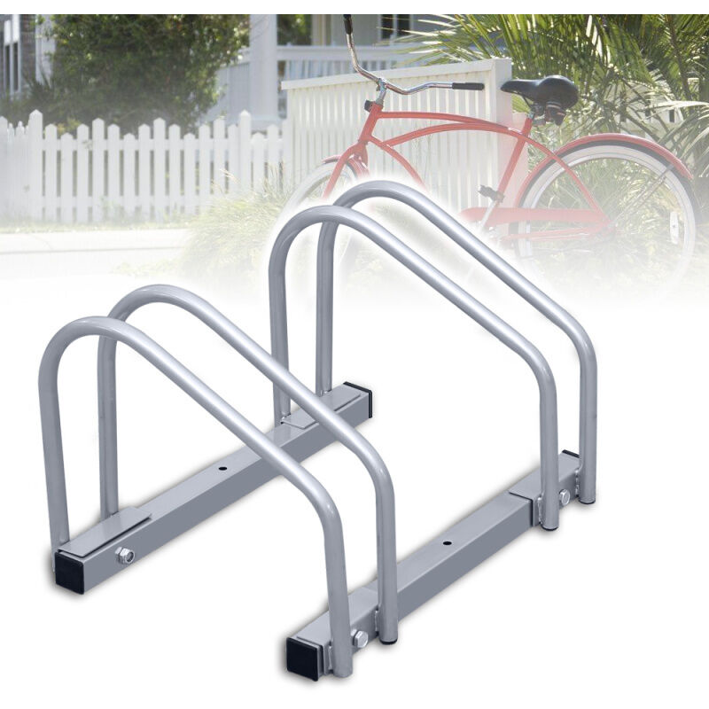 Râtelier Vélo pour 2 Vélos, Range Vélo au Sol ou Mural,en Suspension 41x32x26cm - Einfeben