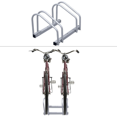 Râtelier 6 vélos Système range-vélo support pour bicyclette en acier  Fixation sol ou mur - Cablematic