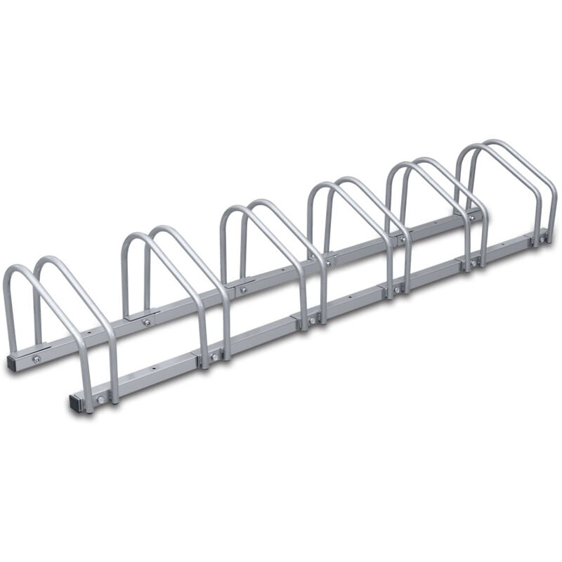 Einfeben - Râtelier vélos pour 6 vélos, 160x32x26cm, Support à vélo en acier galvanisé, peut être fixé au sol/au mur, pour largeurs de pneus de 3,5 à