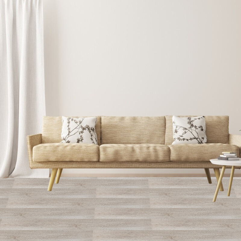 Revêtement de Sol PVC/Tapis d'intérieur/Sol Vinyle antidérapant (Chêne blanc, env.1m²) - Einfeben