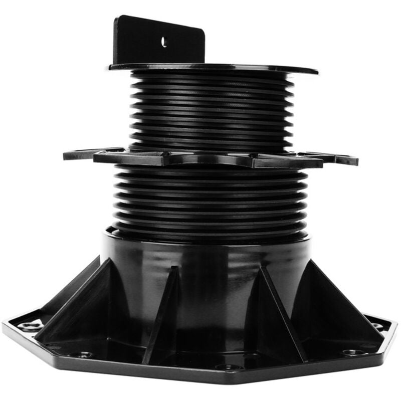 Einfeben - réglables 60 à 140 mm carton de 20 plots pour terrasse bois et composite - Noir
