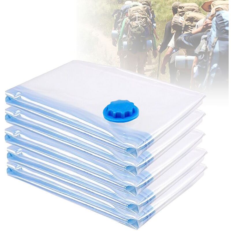 Einfeben - Sac Housse de Rangement Lot de 12 Sacs de Rangement sous Vide sous Vide avec Pompe 40x60cm - Bleu