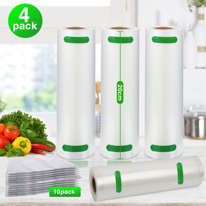 EINFEBEN Sacs sous Vide Alimentaire, Sacs sous Vide 20 X 600 CM Approuvé par la FDA sans BPA, pour Appareil de Mise sous Vide, Cuisiner au