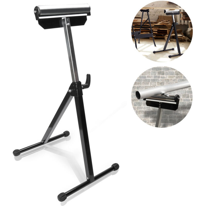 Servante d'atelier à Rouleau 1x support à rouleaux réglable en hauteur 68-108cm jusqu'à 6090 kg - Einfeben