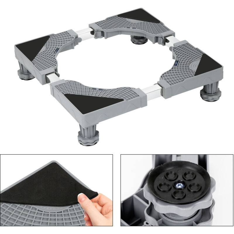 Einfeben - Socle de machine à laver Support de Machine à Laver avec 4 Pieds Ventouse Base de Lave-Linge
