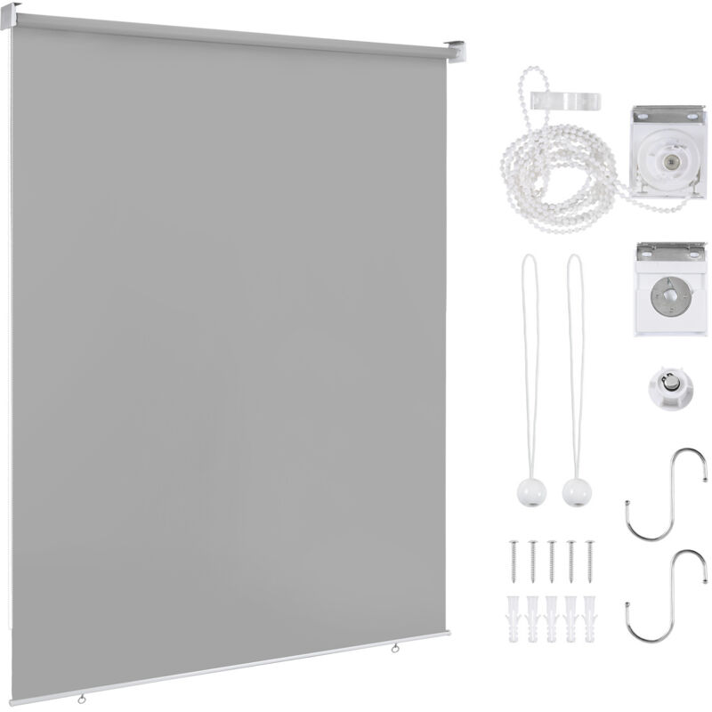 Store vertical enrouleur extérieur pour terrasse ou balcon Paravent rétractable Protection solaire 100x240CM Gris - Einfeben