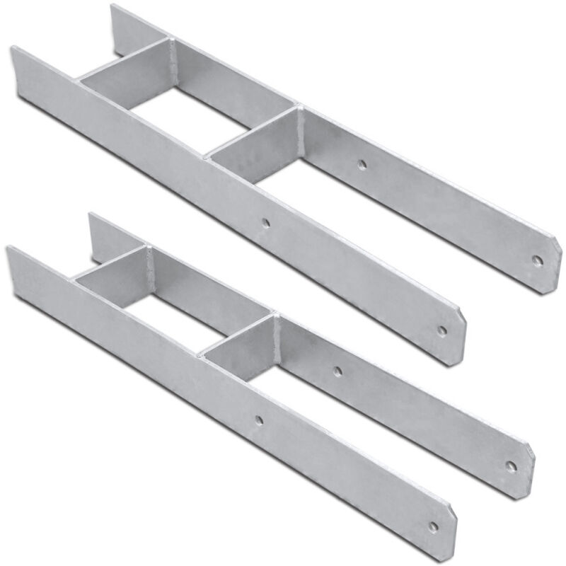 Support de poteau H-ancre Pergola Pied de poteau Support de clôture 141MM 2x - Einfeben