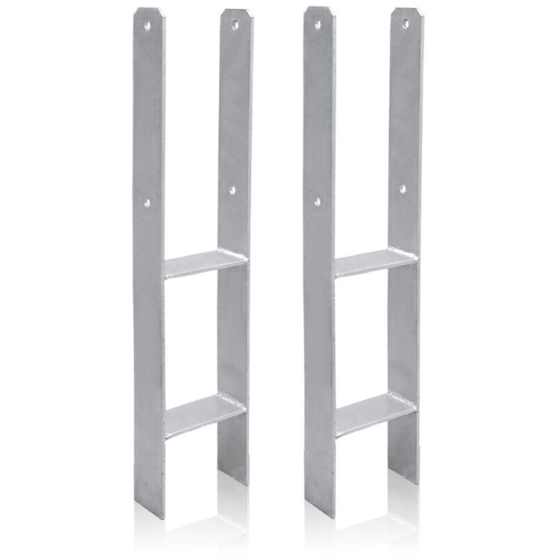 2x Support de poteau H-ancre Poteaux de Clôture 101MM - Einfeben