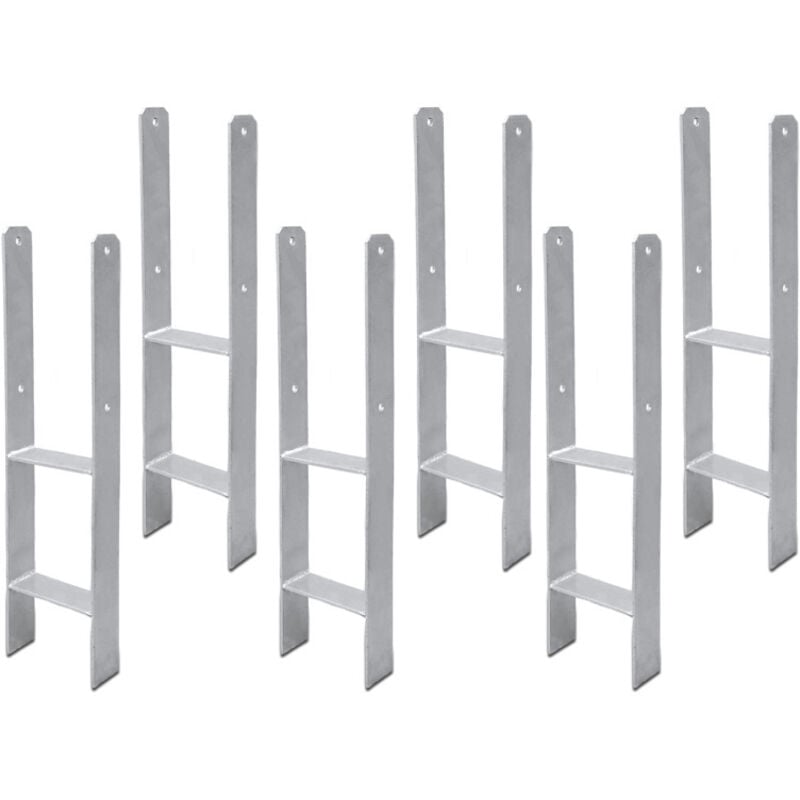 Support de poteau Poteaux de Clôture H-ancre pour Jardin Pergolas 121MM 6x - Einfeben