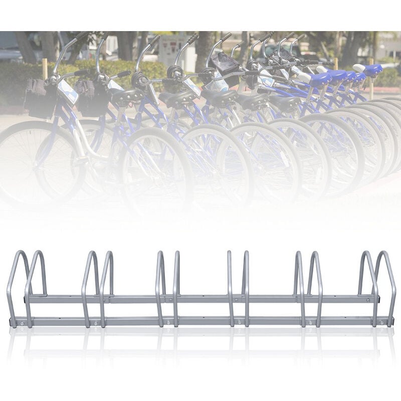 Râtelier Vélo pour 1/2/3/4/5/6 Vélos, Range Vélo au Sol ou Mural,en Suspension - 6 Vélos