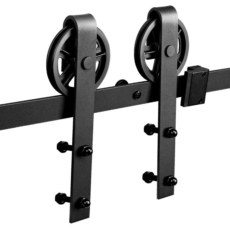 Système de porte coulissante Verre Ferrure de porte coulissante Kit accessoires de porte 200cm - Einfeben