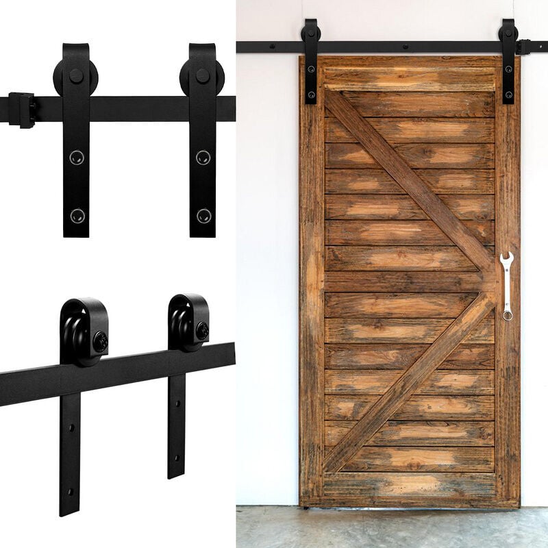 Einfeben - Système porte coulissante Système de porte coulissante Ferrure de porte coulissante Guidage de porte Poignée de porte Porte en