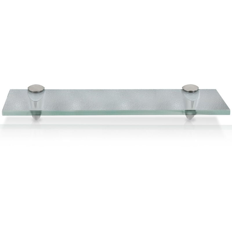 Einfeben - tagère murale en verre,Tablette en verre de salle de bain 40x10x0.8 cm Givré