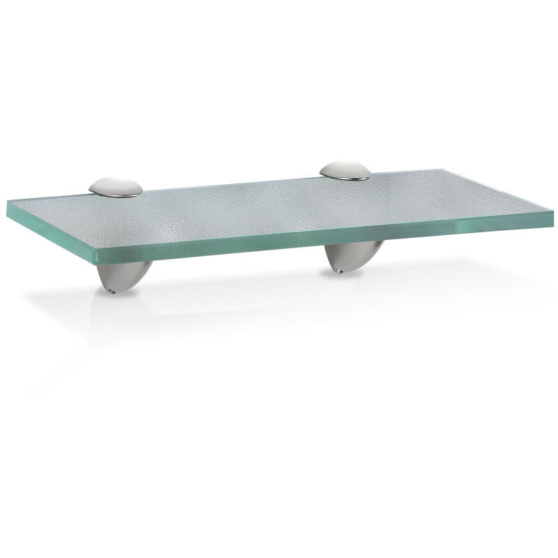 Einfeben - tagère murale en verre,Tablette en verre de salle de bain 30x10x0.8 cm Givré