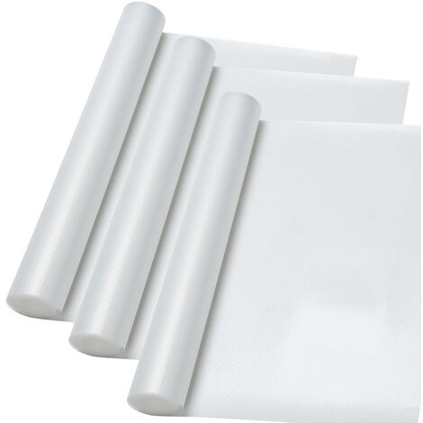 EINFEBEN Tapis Antidérapant de Tiroir Transparent EVA Imperméable Lavable 45x500cmTapis de Placard,3pcs - Blanc transparent
