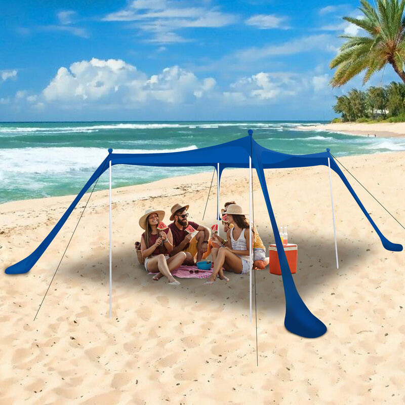 Tente de plage Event Pavillon Beachmuschel manifestations extérieures Shelter Tente d'abri 3x3x2m - bleu - Einfeben