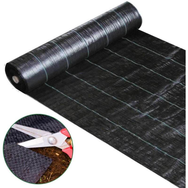 Einfeben - Toiles de paillage 90g/㎡, Toile anti mauvaises herbes Anti uv, Jardin - 4m x 10m