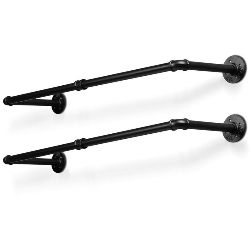 Tringle à vêtements 90cm Lot de 2 tringle penderie penderie penderies jusqu'à 65 kg de charge - Einfeben