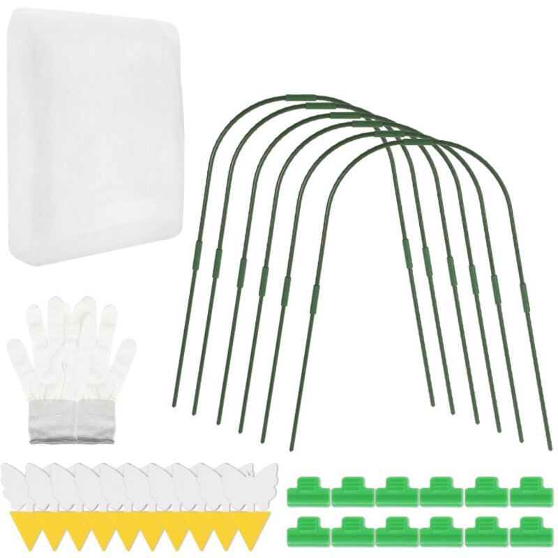 Tunnel de plantes anneau de serre en acier inoxydable pour filet de jardin, tuteurs de jardin pour plantes 3x9m - Einfeben