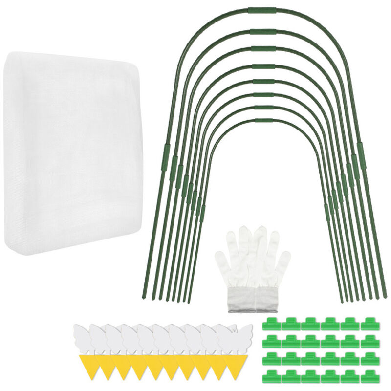 Tunnel de plantes anneau de serre en acier inoxydable pour filet de jardin, tuteurs de jardin pour plantes 3x10m - Einfeben