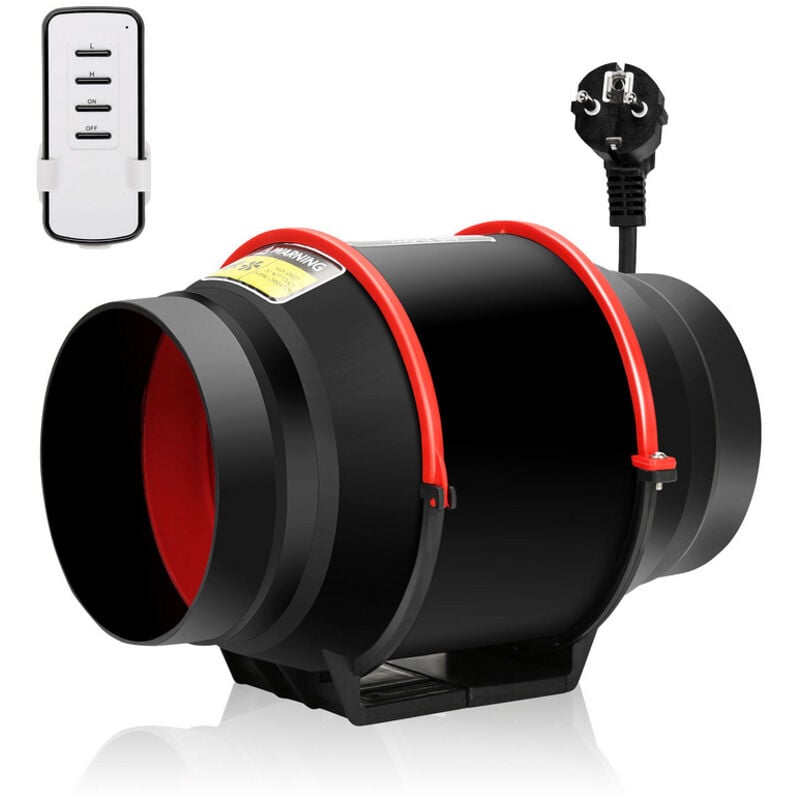 Einfeben - Ventilateur de conduit 100mm/150mm Aérateur Extracteur d'air de Conduit Ventilateur Axial de Gaine 310m³/h avec télécommande- 100mm 40W