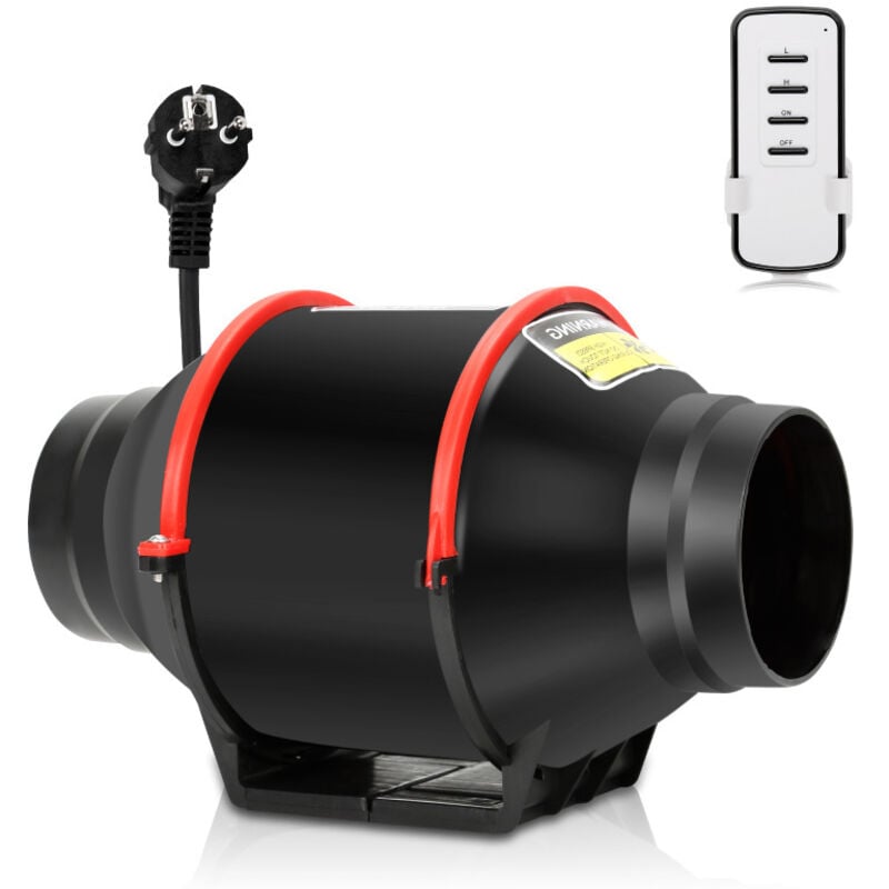 Einfeben - Ventilateur de conduit 100mm/150mm avec télécommande Aérateur Extracteur d'air de Conduit Ventilateur Axial de Gaine 540m³/h - 150mm