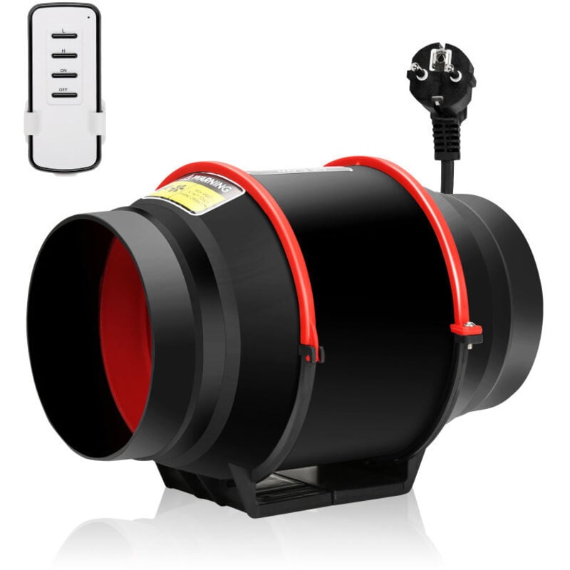 Einfeben - Ventilateur de conduit 100mm/150mm avec télécommande Aérateur Extracteur d'air de Conduit Ventilateur Axial de Gaine 310m³/h - 100mm
